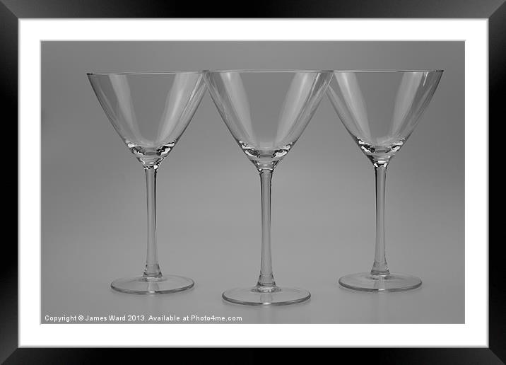 Empty Martinis Framed Mounted Print by James Ward