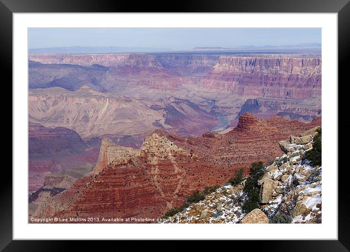 Winter at the canyon Framed Mounted Print by Lee Mullins