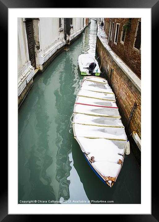 WinterBoats! Framed Mounted Print by Chiara Cattaruzzi