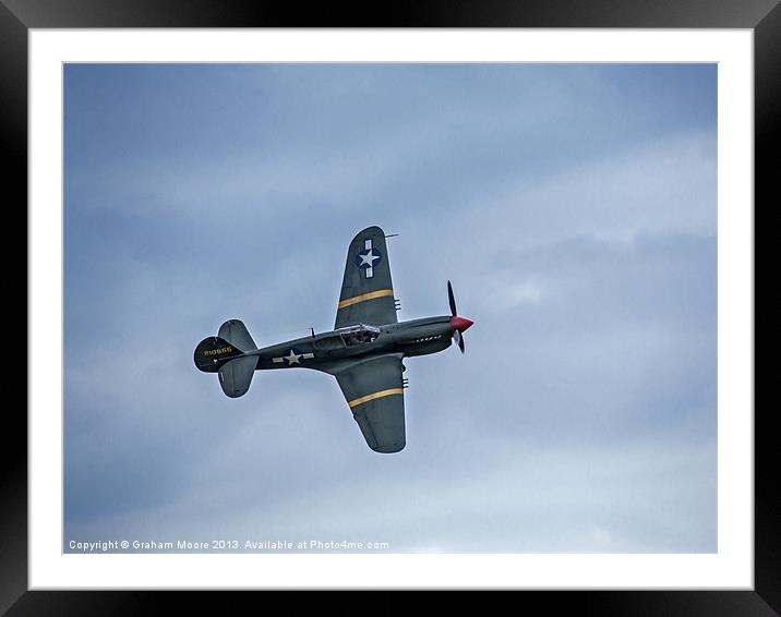 Curtiss P-40M Warhawk Framed Mounted Print by Graham Moore
