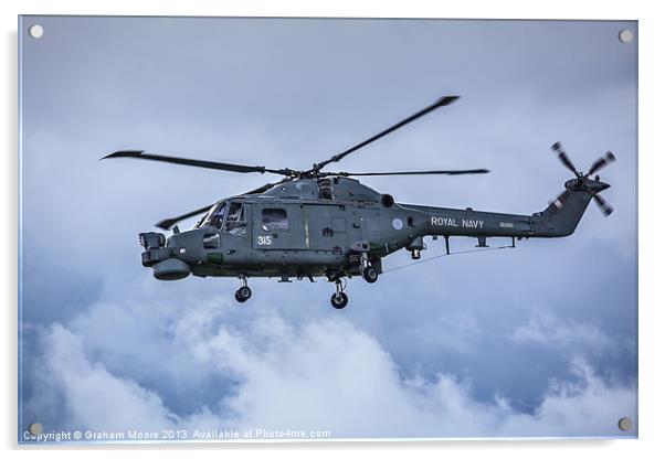 Lynx helicopter Acrylic by Graham Moore