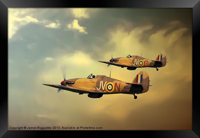 6 Squadron Hurricanes Framed Print by J Biggadike