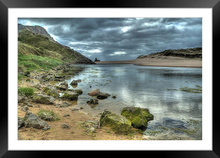 Bosherston Bay, Pembrokeshire Framed Mounted Print by Simon West