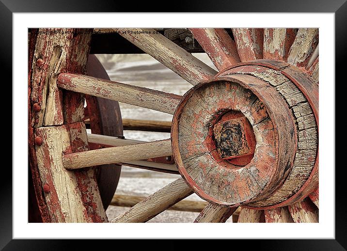 The Old Wheel Stops Turning Framed Mounted Print by chris wood