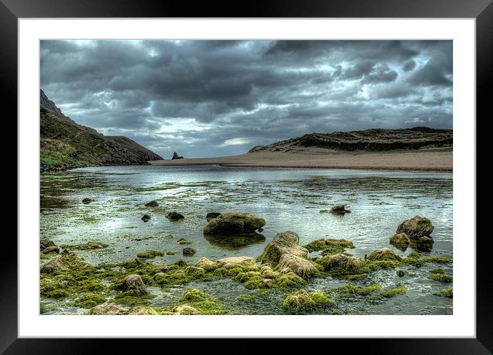 Bosherston Bay, Pembrokeshire Framed Mounted Print by Simon West
