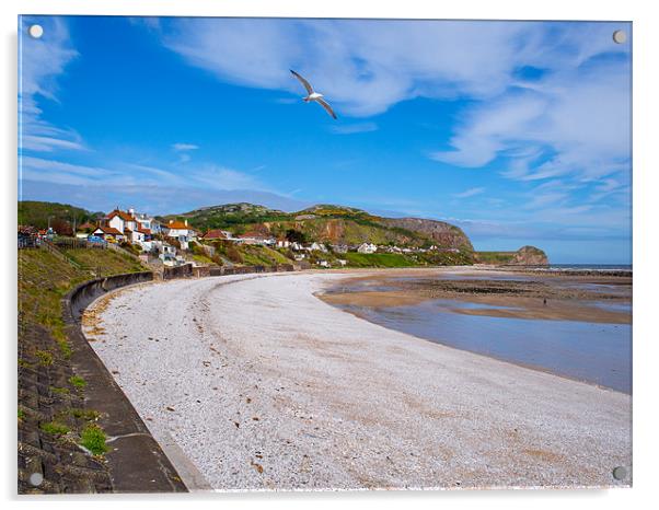 Beach at Rhos on Sea, Wales, UK Acrylic by Mark Llewellyn