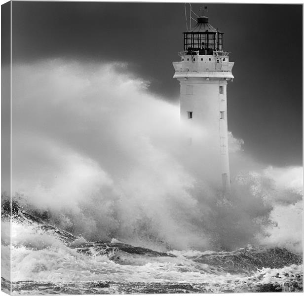 New Brighton Lighthouse Canvas Print by Rob Lester