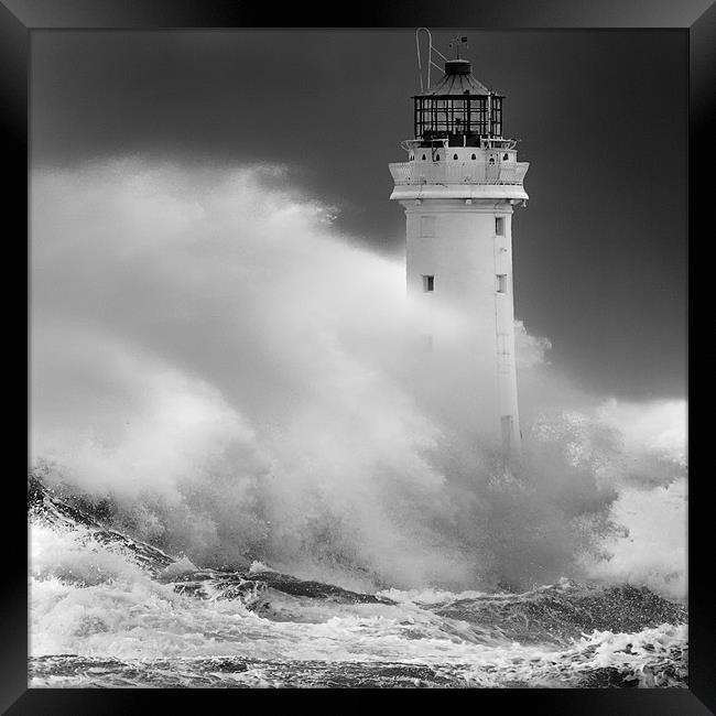 New Brighton Lighthouse Framed Print by Rob Lester
