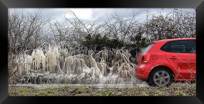 Splish splash icicles! :) Framed Print by Gary Pearson