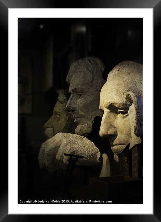 Faces of Rushmore Framed Mounted Print by Judy Hall-Folde