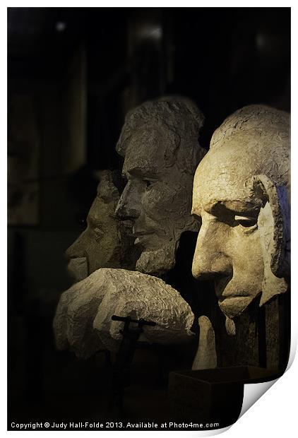 Faces of Rushmore Print by Judy Hall-Folde