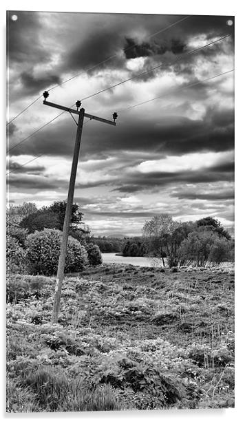Leaning pole of Perth Inch Acrylic by Fraser Hetherington