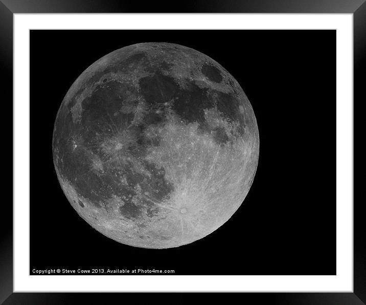 Dark Moon Framed Mounted Print by Steve Cowe