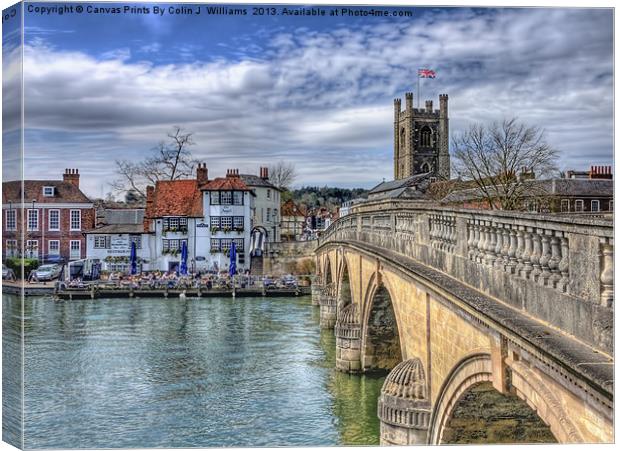 Henley On Thames And The Angel Canvas Print by Colin Williams Photography