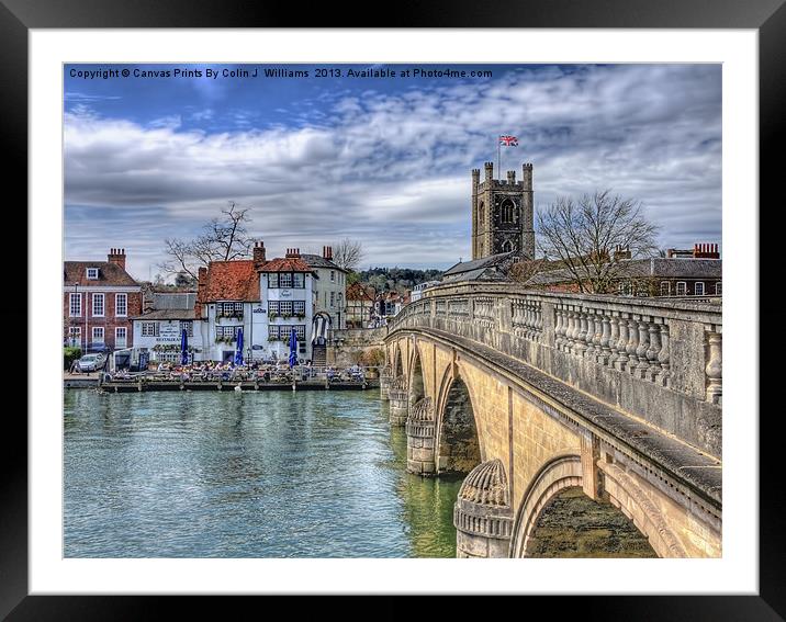 Henley On Thames And The Angel Framed Mounted Print by Colin Williams Photography