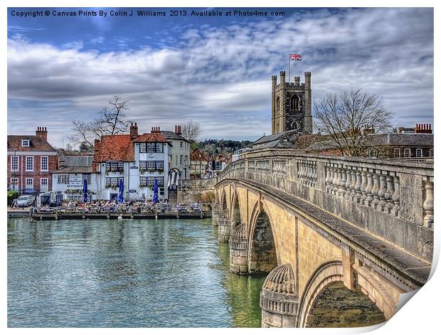Henley On Thames And The Angel Print by Colin Williams Photography
