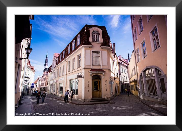 Tallin Old Town Framed Mounted Print by Phil Wareham