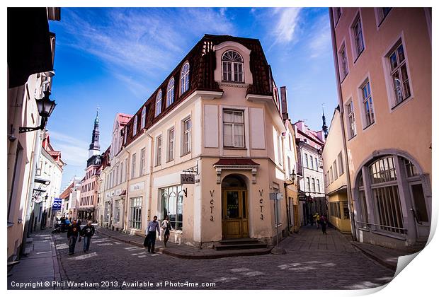 Tallin Old Town Print by Phil Wareham