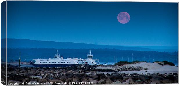 The moon in pink Canvas Print by Phil Wareham