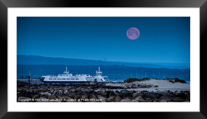 The moon in pink Framed Mounted Print by Phil Wareham