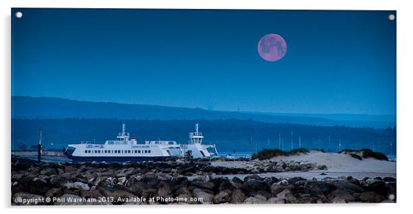 The moon in pink Acrylic by Phil Wareham