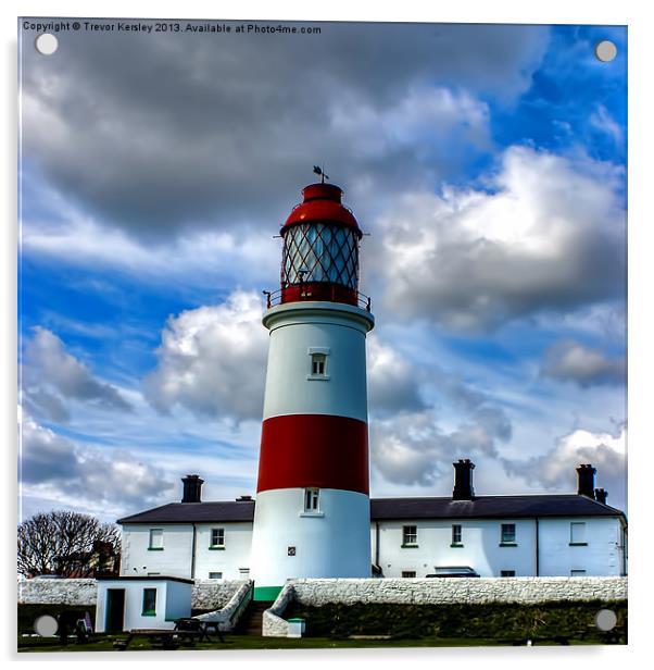 The Lighthouse Acrylic by Trevor Kersley RIP