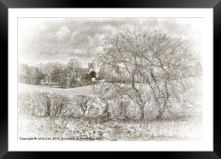 A Lovely View BW Framed Mounted Print by Julie Coe