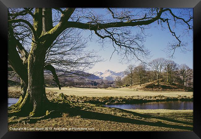 Langdale Pikes. Elterwater. Framed Print by Liam Grant