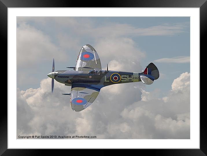 Supermarine Spitfire Framed Mounted Print by Pat Speirs