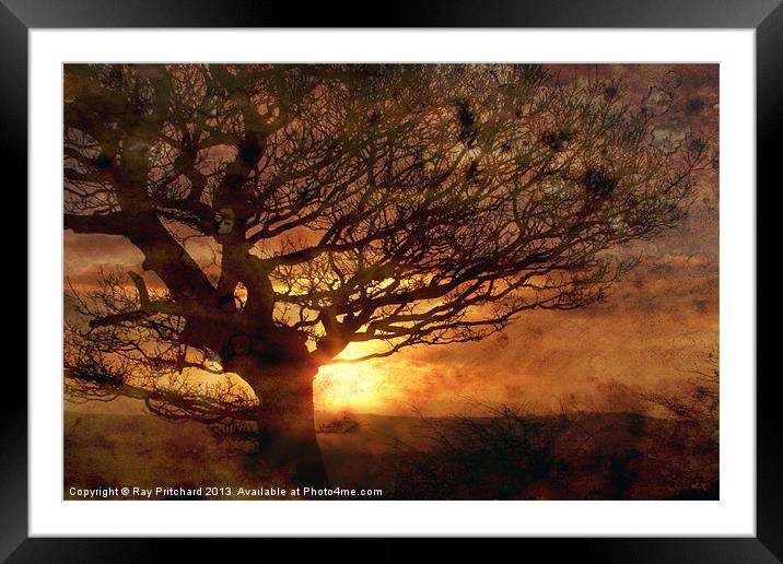 Sunset Over Beamish Framed Mounted Print by Ray Pritchard