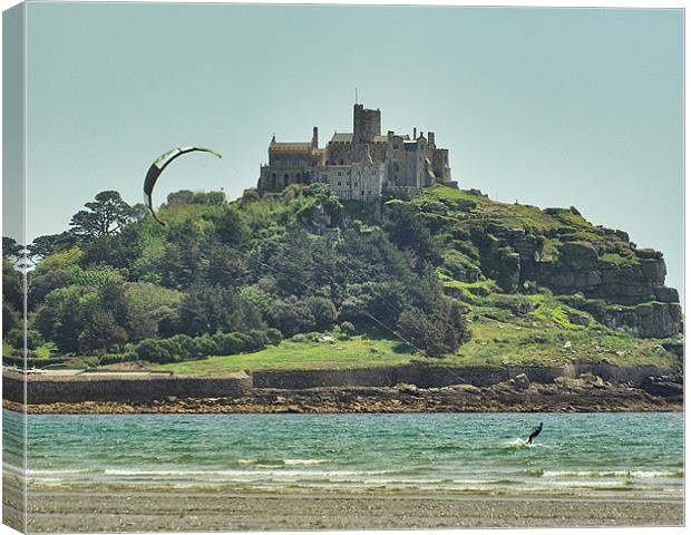 Kites and Castle Canvas Print by chris wood