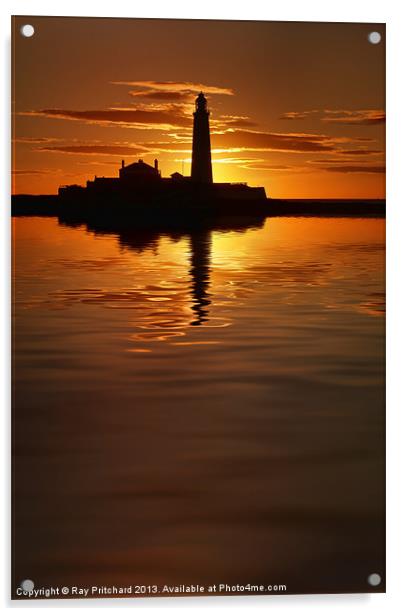 St Marys Lighthouse Acrylic by Ray Pritchard