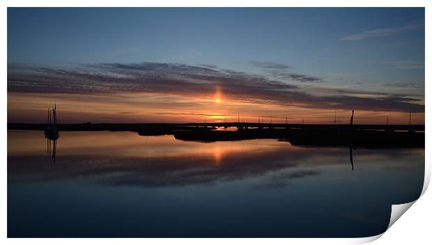 A mirrored sunset Print by Gary Pearson