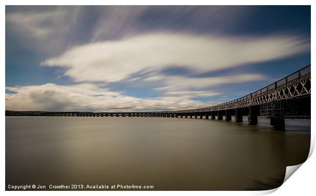 Tay Rail Bridge Print by Jon  Crowther