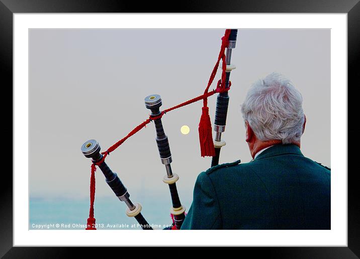 The Piper and Sister Moon Framed Mounted Print by Rod Ohlsson