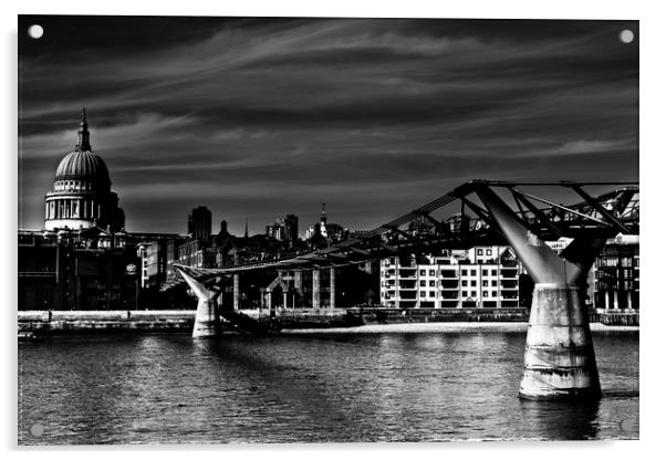 The Millennium Bridge Acrylic by David Pyatt