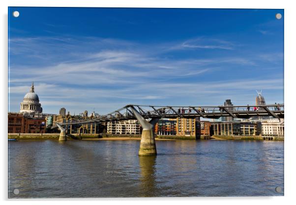 The Millennium Bridge Acrylic by David Pyatt
