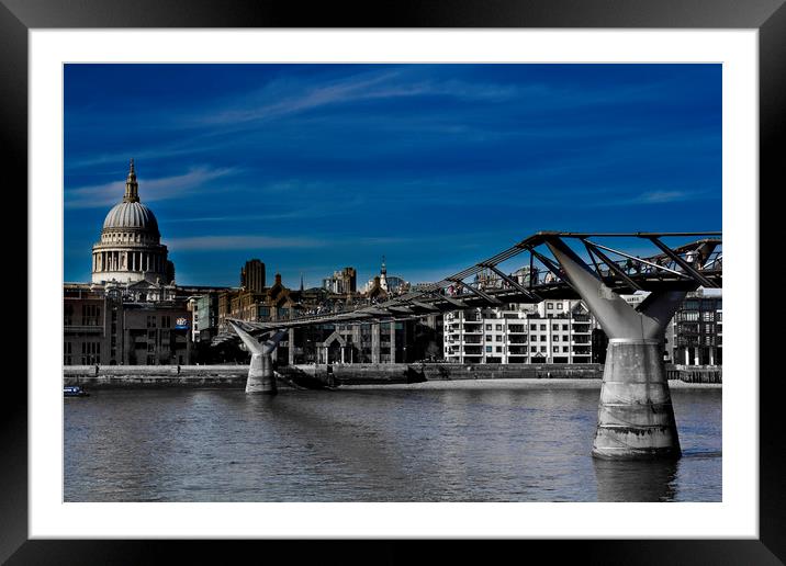 The Millennium Bridge Framed Mounted Print by David Pyatt