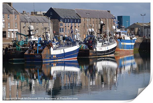 Peterhead Harbour Aberdeenshire Print by Mark McDermott