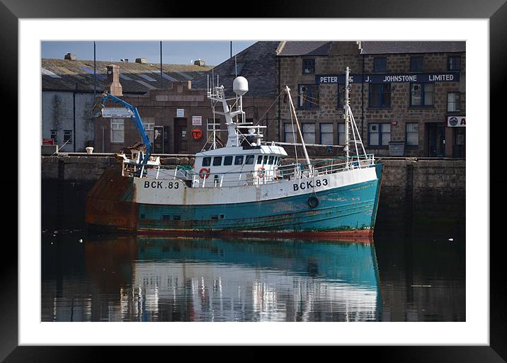 Small Trawler Peterhead Framed Mounted Print by Mark McDermott