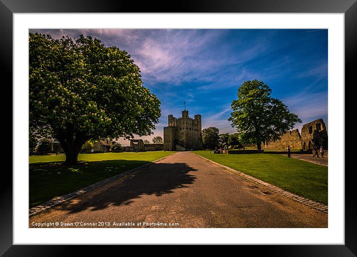 Rochester Castle Framed Mounted Print by Dawn O'Connor