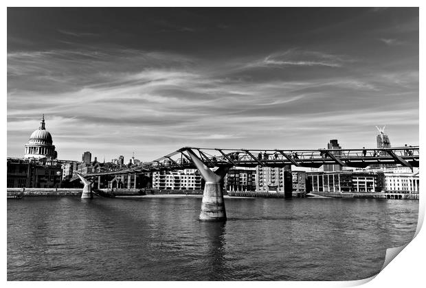 The Millennium Bridge Print by David Pyatt