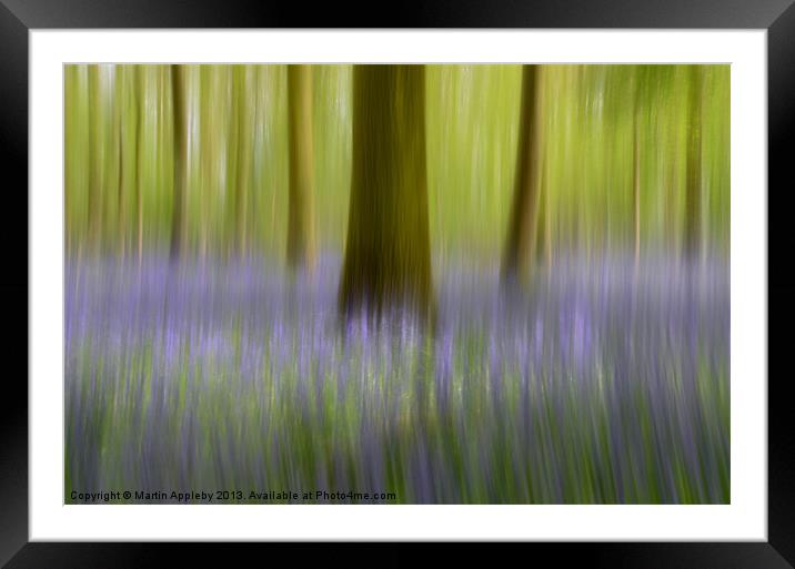 Bluebell Abstract Framed Mounted Print by Martin Appleby