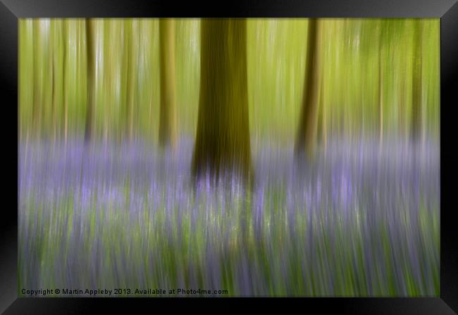 Bluebell Abstract Framed Print by Martin Appleby