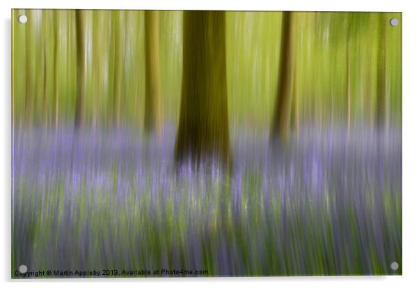 Bluebell Abstract Acrylic by Martin Appleby