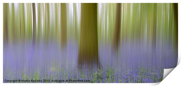 Bluebell Blur Print by Martin Appleby
