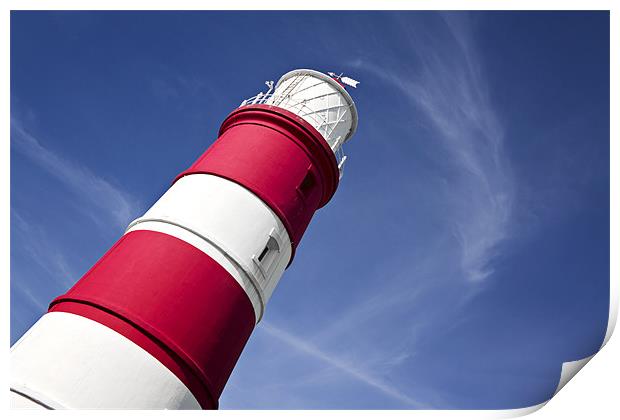 Happisburgh Lighthouse Leaning Print by Paul Macro