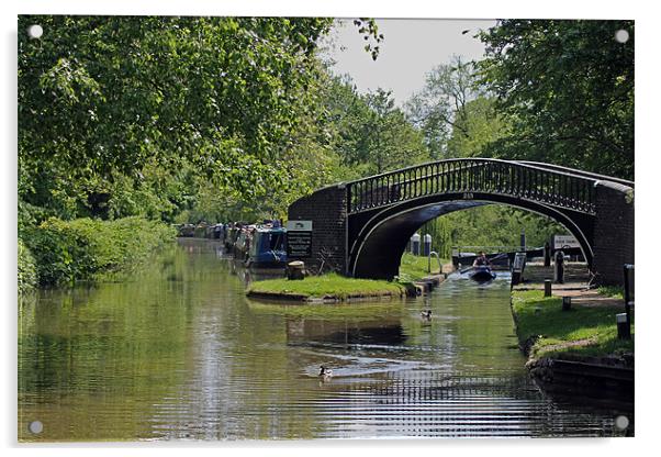 Oxford Canal Terminus Acrylic by Tony Murtagh