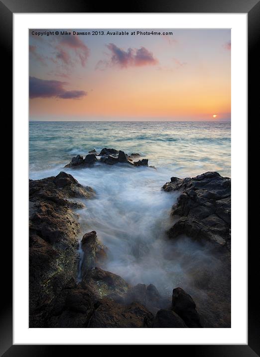 Rocky Inlet Sunset Framed Mounted Print by Mike Dawson