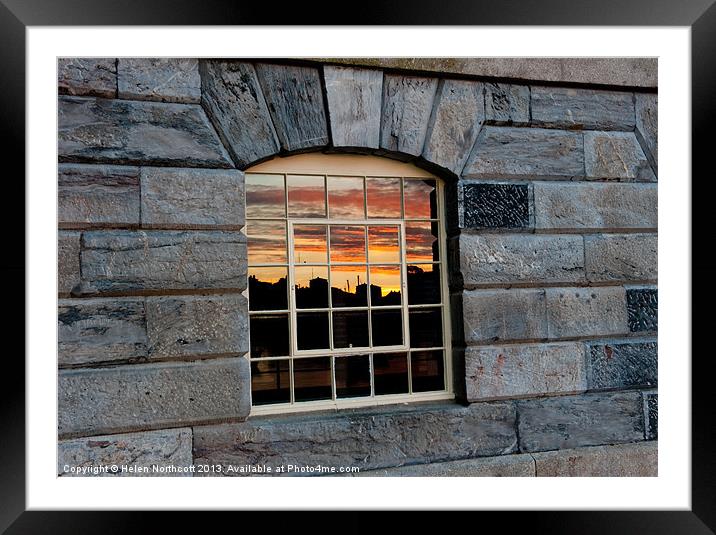 Reflected Sunset Sky Framed Mounted Print by Helen Northcott